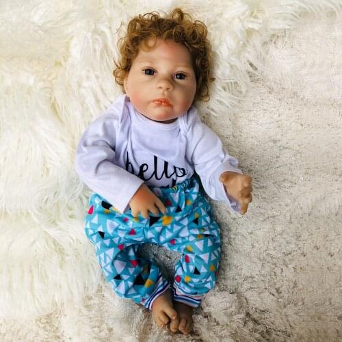 45CM reborn silicone babies dolls vinyl newborn fashion real reborn boy Bonecas doll Bebe realistic baby kids birthday gift