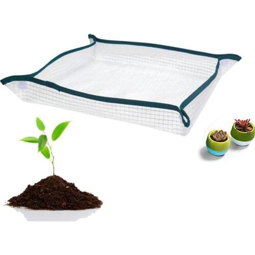Repotting Mat Potting Planting Mat Reusable Portable Waterproof Transparent Mesh Flower Cushion For Gardening Potted Flower Pot