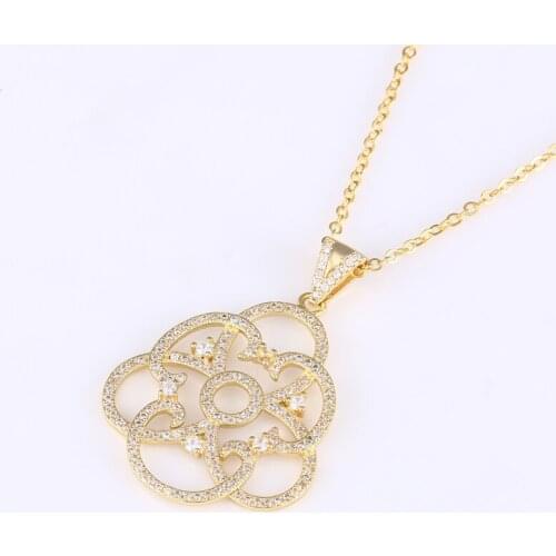 Fashion hollow pendant necklaces for women statement boho jewelry gold rose gold chain womens necklaces jewelry