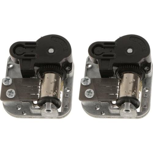 2Pieces Musical Movement Play "Edelweiss & Over the Rainbow" DIY Music Box Accessory