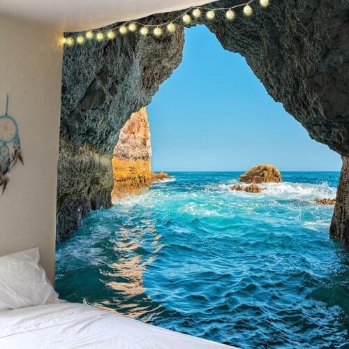 Ocean Forester 3d Printed Wall Hanging Tapestry Large Beach Towels 200cm Blanket Giant Mat Psychedelic Decorative Wall Carpet