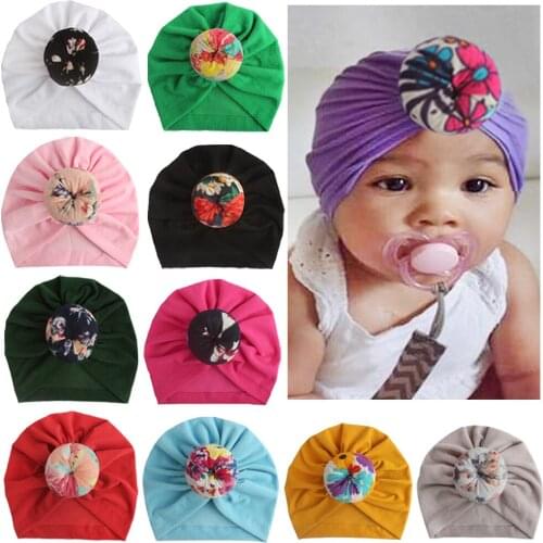 2019 New Hot Baby Turban Cap Beanie Toddler Kids Boy Girl India Hat Lovely Soft Hat Spring Summer Autumn Summer Donut Hat