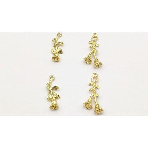 New Arrival! 100pcs Zinc alloy Flower shape Charm for Earrings parts DIY Making ,Jewelry Accessories Findings & Componen