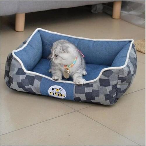 New Removable Pet Kennel Warm Pet Bed Soft Moisture Proof Pet Bed For Dog Washable House For Cat Stain resistant Kennel Mat