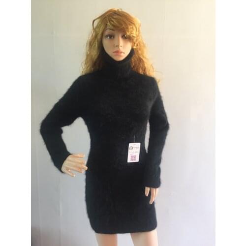New womens mink cashmere sweater, computer knitted sweater, long free delivery T0065