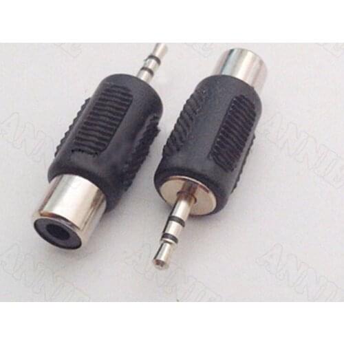 50pcs/lot 2.5 Stereo To RCA Female Converter Connector Adapter