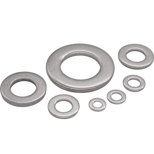 304 Stainless steel DIN125 ISO7089 M1.6 m2 m2.5 m3 m4 m5 m6 m8 m10 Flat machine washer Plain washer gaskets SUS304