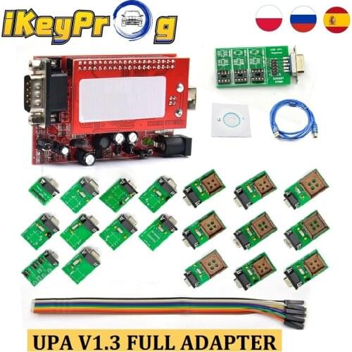 2020 V1.3 UPA USB Serial Programmer Full Green Adapter Auto ECU Chip Tuning UUPROG EEPROM V1.3 ECU Programmer Adapters