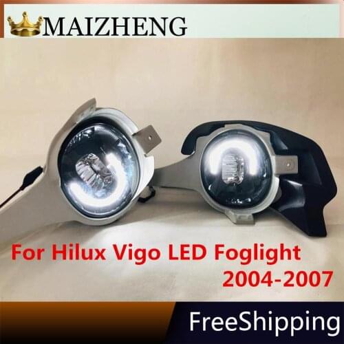 12V LED daylight Fog Light For Toyota Hilux Vigo 2004 2005 2006 2007 Replacement Car Front Bumper lamp Accessories