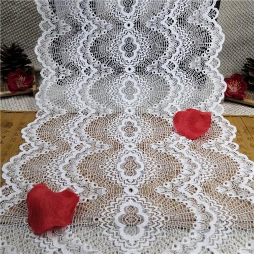 RR1109-2 25.7cm China Supplier luxury lace fabric printed lace fabric for lady shirt