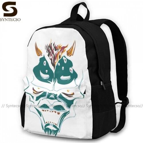 Oni Backpacks Unisex Pattern Elegant Backpack Polyester University Bags