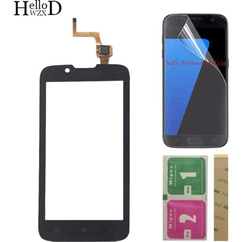 4.5'' Mobile Touch Screen TouchScreen For Lenovo A328 Touch Front Glass Digitizer Panel Lens Sensor + Protector Film 3M Glue