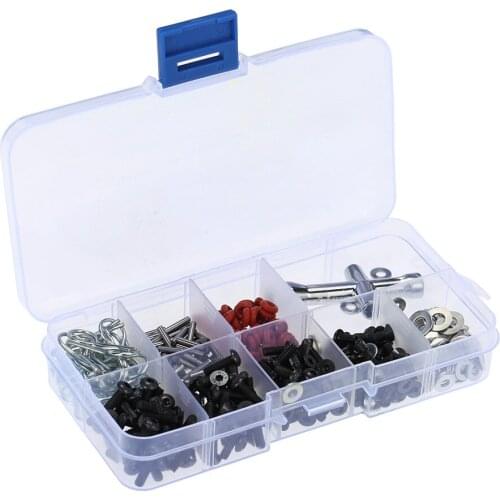 Special Repair Tool and Screws Box Set for 1/10 RC Car include 270 Pcs Hexagon Wrench