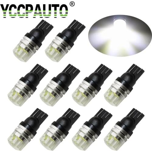 YCCPAUTO T10 W5W LED Bulbs White Auto Wedge Clearance Lamp Interior License Plate 5050 194 168 Car Light 10pcs/lot Super Bright