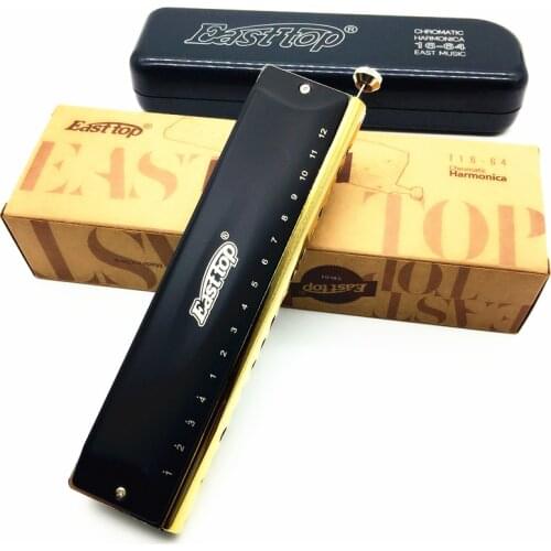 High quality T1664 Easttop Chromatic Harmonica 16 hole ABS Comb Musical Instrument Armonica Cromatica Instrumento professilnal