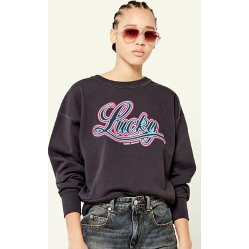 2021 New Autumn High Quality Women Letter Print Tops Loose Ladies Pullovers Fashion Casual Elegant Female Sweatshirt T267