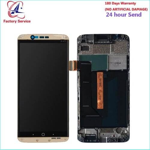 For ZTE Axon 7 LCD Screen Display+Touch Screen Digitizer Sensor Assembly Replacement With Frame For ZTE Axon 7 A2017 A2017U
