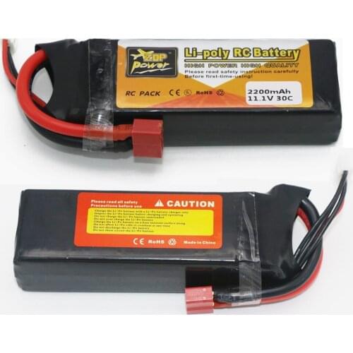 ZOP 11.1V 2200mAh 30C Li-po Upgrade Powerful RC Battery For Helicopters/Boats better than 11.1v 2200mah 25c
