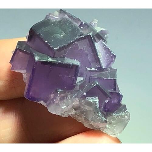 13.2gNatural rare purple fluorite cluster mineral teaching specimen CRYSTAL HEALING CRYSTAL QUARTZ GEM home decoration