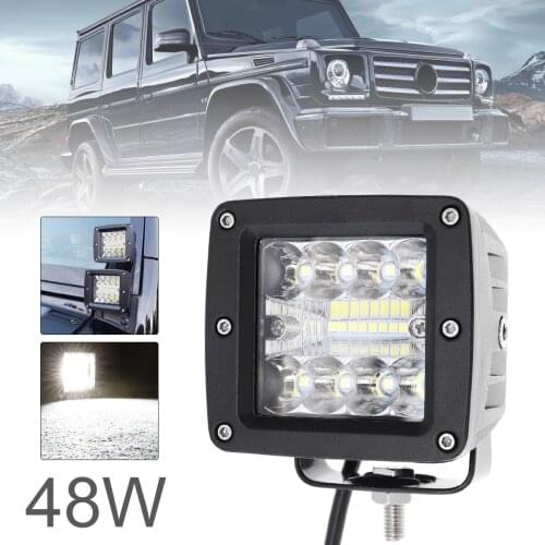 3 Inch 48W Work Light Ultra Bright Spot Combo Beam LED Light Bar Fog Light LED Fog Light for Off Road Jeep ATV UTV SUV Truck Boa