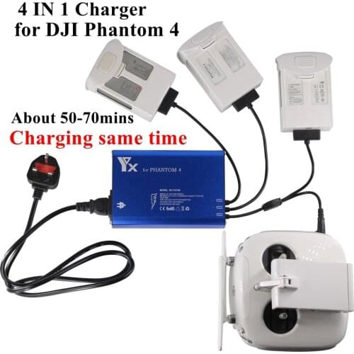 4In1 Intelligent For DJI Phantom 4/4PRO/+/4A Drones Battery Remote Controller Charger Smart Fast Charging Same Time Hub Parts