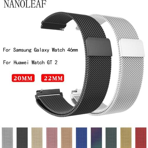 Stainless Steel Magnetic Wristband for Samsung Galaxy Watch 46mm Gear S3 Classic Frontier Quick Release Strap Band 20MM 22MM