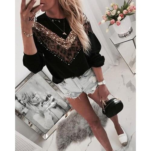 Black Long Sleeve Sweatshirts Women Patchwork Print Pullover Harajuku Hoodie Pullover Women Clothes New Sweatshirt