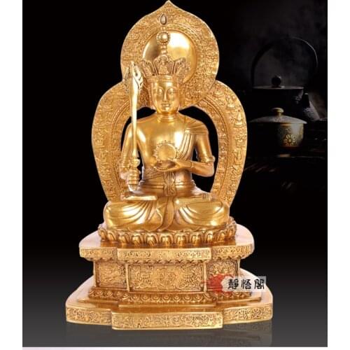 HOME patron saint efficacious talisman Protection-Tibetan Buddhism Akasagarbha bodhisattva XUKONG ZANG Pusa Buddha brass statue