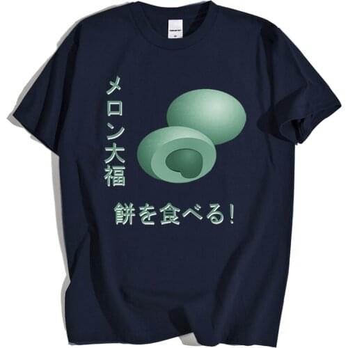 Melon Mochi Japan Harajuku Prints Tshirts Harajuku Loose T Shirt Summer Loose Tops Oversize Hip Hop Streetwear Casual Clothing