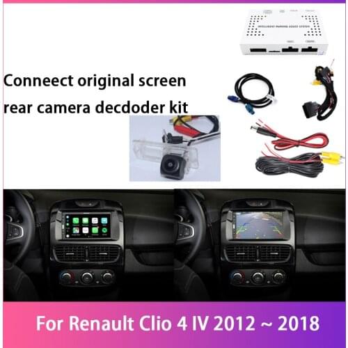 Reversing Rear View Camera For Renault Clio 4 IV 2012 ~ 2018 Connect Original Factory Screen Monitor License plate light camera