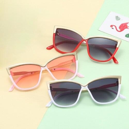 Cat Eye Child Metal Sunglasses for Girls Boy Vintage Oversized Cateye Kids Sun Glasses Oculos Gafas De Sol Toddler Infant 2020