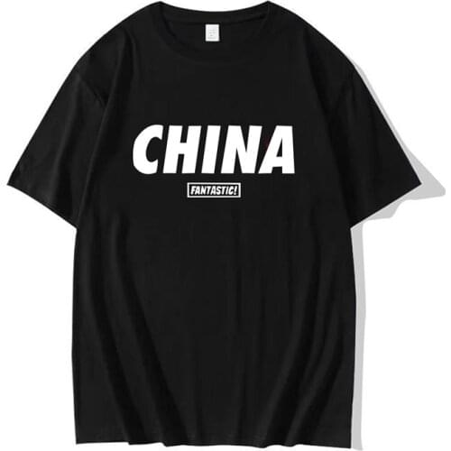Fashion Street CHINA Letter Style Women Men Loose Student Clothes Womens Tops T-Shirts Early Ladies Summer Short-Sleeved