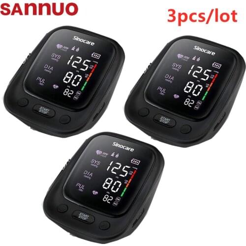 Sinocare Blood Pressure Monitor Adjustable 2-Users Cuff for Sphygmomanometer Digital Arm Tensiometers Pressure Meter Heart Rate