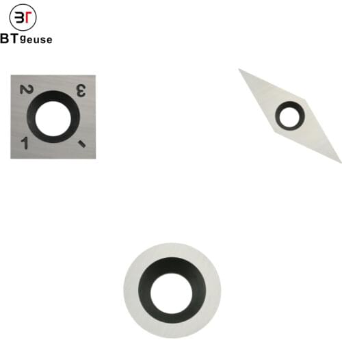 3pcs Tungsten Carbide Cutter Inserts Set for DLtools Wood Turning Lathe Tools (SQ-14,RD-12,VEMN160202) Replacement Accessories
