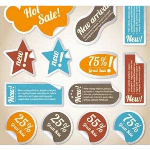 Customized custom vinyl materials label sticker printing with short product time