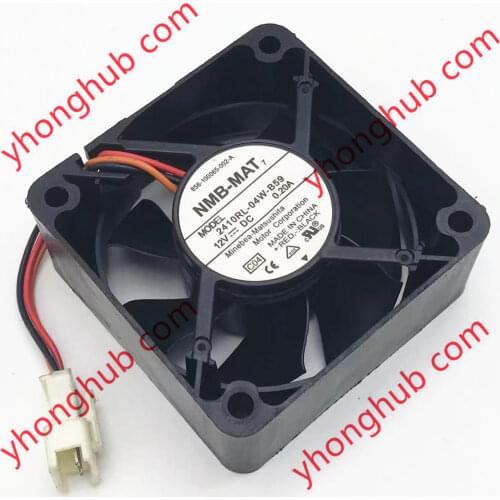 NMB-MAT 2410RL-04W-B59 C04 DC 12V 0.20A 60x60x25mm Server Cooling Fan