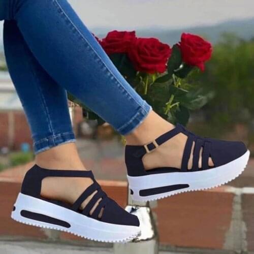 New Brand Design Womens Fashion Sandals Peep Toe Comfy Sports Sandals Shoes Women Sandalias Mujer Wedges Platform Sandals