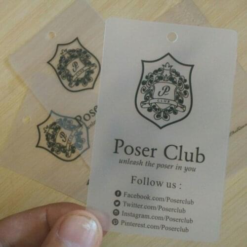 960PCS Custom logo PVC Black letter swing tags Frosted clothing hang tag name 5.4 * 8.5 cm