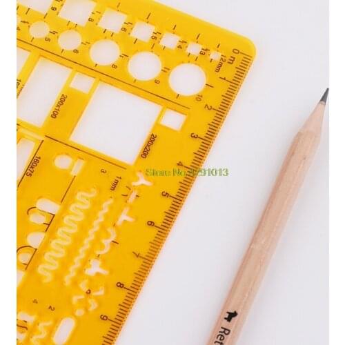 Professional Architectural Template Ruler Drawing Stencil Measuring Tool Student Drop Shipping Support