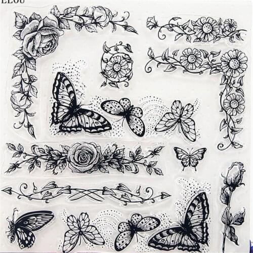 PANFELOU butterfly dream Transparent Clear Silicone Stamp/Seal for DIY scrapbooking/photo album Decorative clear stamp sheets