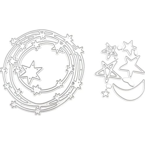 Star Moon Metal Cutting Dies Stencil Scrapbooking DIY Album Stamp Paper Emboss