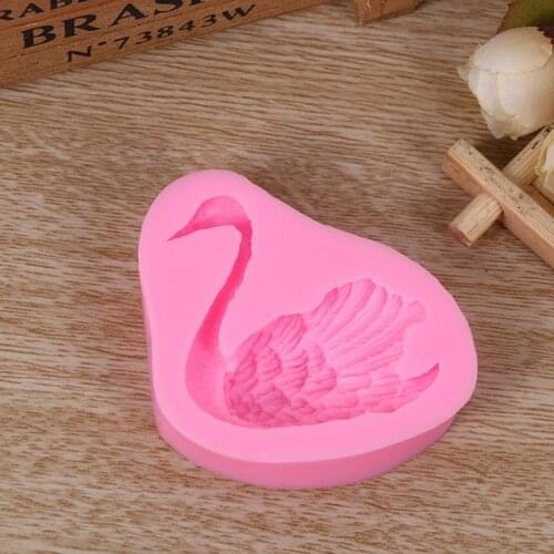 Animal Swan Silicone Mold Cake Fondant Decorating Tool Cupcake Press Baking Mould Soap Confeitaria Wedding Decoration Tools XQ11