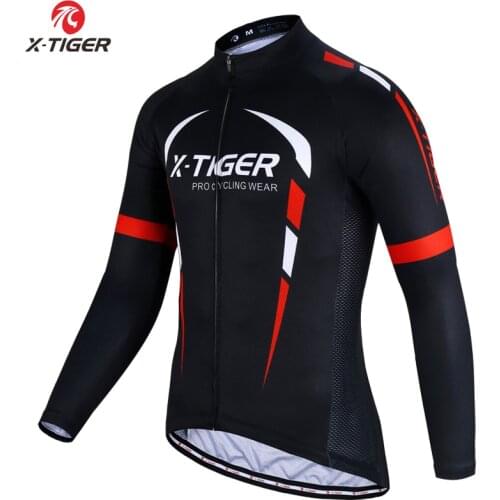 X-Tiger Pro Winter Thermal Fleece Cycling Jersey Long Sleeve MTB Bicycle Clothing Maillot Ropa Ciclismo Invierno Bike Clothes