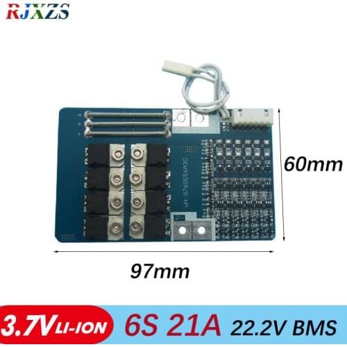 6S 21A 22.2V li-ion BMS PCM battery protection board bms pcm with balancing for LicoO2 Limn2O4 li battery