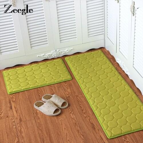 Zeegle Memory Coral Fleece Carpet For Living Room 50X80+60X140cm/Set Anti-slip Sponge Rug Home Decoration Christmas Gift