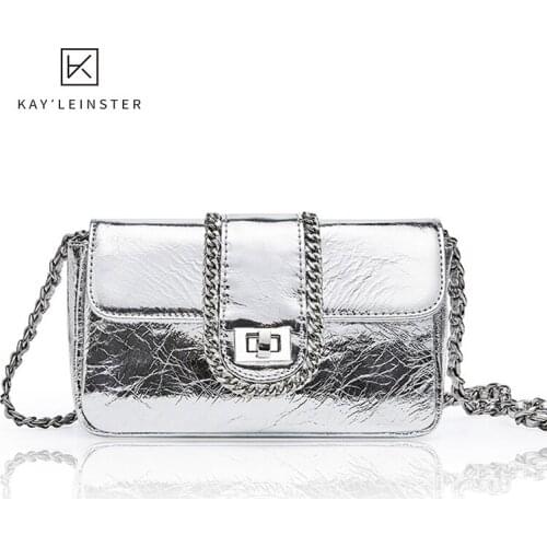 Genuine Leather Women Shoulder Bag Luxury Fashion Wild Crossbody Bag Solid Designer Chain Messenger Purse Spring-Summer Purses