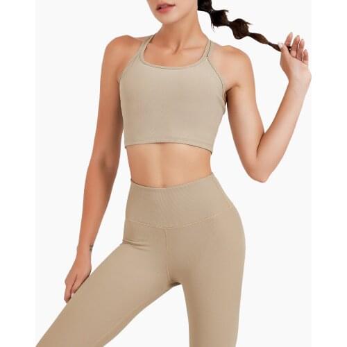 Women 2pcs Yoga Sets High Waist Running Leggings Fitness Pants Stretchy Seamless Sportswear Workout Clothes Tracksuits