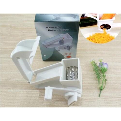 1PC Plastic Hand-Cranked Cheese Grater Rotary Ginger Slicer Grater Cutter for Chocolate with Stainless Steel Drum OK 0990