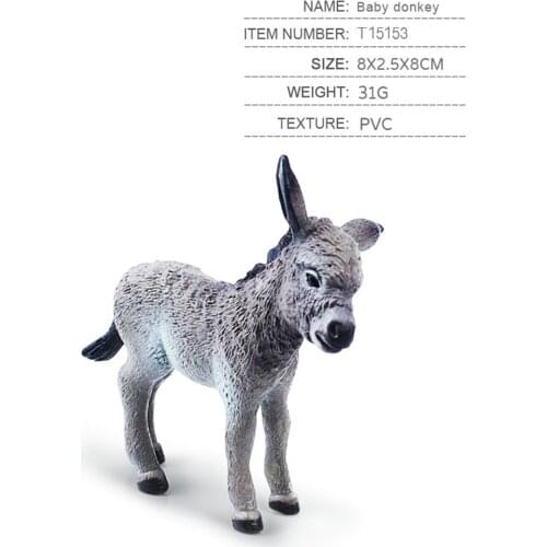 4pcs Realistic Donkey Figurine Sculpture Art Statues Ornament Collectible