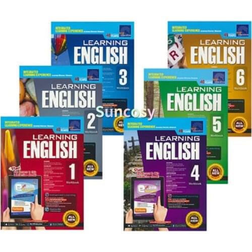 6 Books/Set SAP Learning English Grade 1-6 Teaching Book,Children Learn English Books ,Singapore Primary School English Textbook